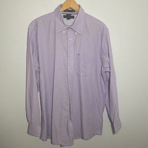 TOMMY HILFIGER Men's Long Sleeve Dress Shirt Size L